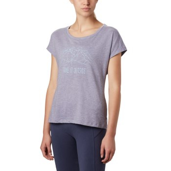 Columbia High Dune Short Sleeve, Camiseta Morados Para Mujer | 382759-IXZ